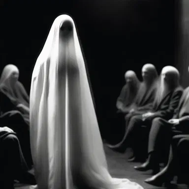 In the horror movie, the afterimage of the ghostly figure lingered in the minds of the audience long after the film ended.