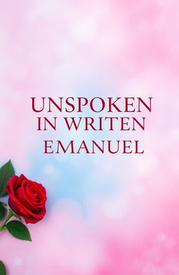 A vibrant and artistic background featuring soft pink and blue colors blending harmoniously