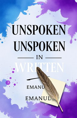 A visually striking cover page for a book titled "UNSPOKEN IN WRITTEN: EMANUAL"