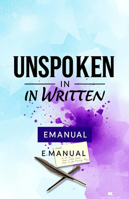 A visually striking cover page for a book titled "UNSPOKEN IN WRITTEN: EMANUAL"