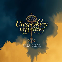 A striking and elegant cover page design for a book titled 'UNSPOKEN IN WRITTEN: EMANUAL'