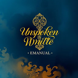 A striking and elegant cover page design for a book titled 'UNSPOKEN IN WRITTEN: EMANUAL'