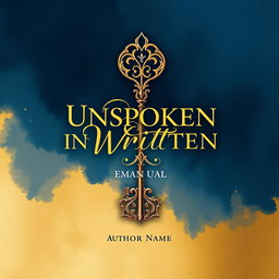 A striking and elegant cover page design for a book titled 'UNSPOKEN IN WRITTEN: EMANUAL'