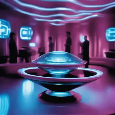 In the futuristic world of the science fiction movie, the afters were served in levitating holographic bowls.