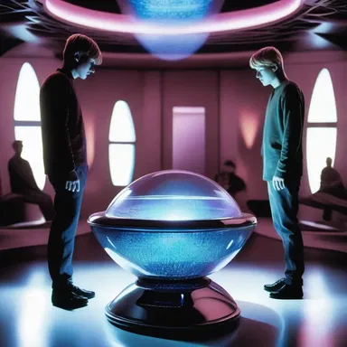In the futuristic world of the science fiction movie, the afters were served in levitating holographic bowls.