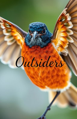 A beautifully detailed image of a robin's wings spread wide open, displaying vibrant colors and intricate feather patterns
