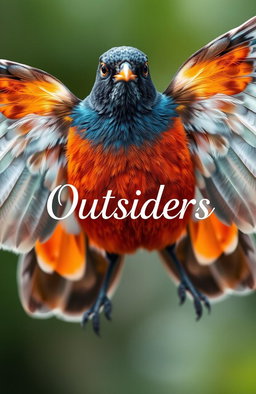 A beautifully detailed image of a robin's wings spread wide open, displaying vibrant colors and intricate feather patterns