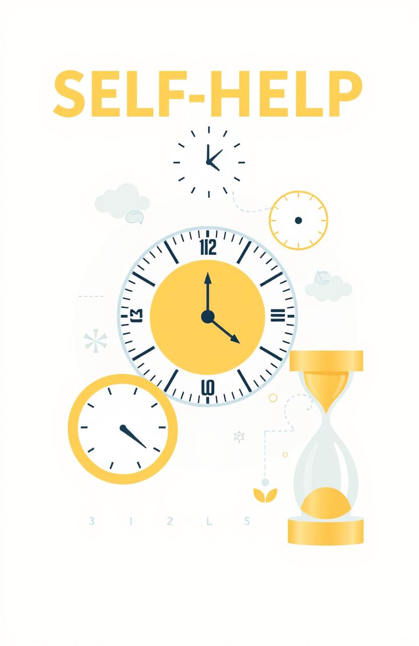 A minimalist and modern image representing self-help focused on better time management and organization in daily life
