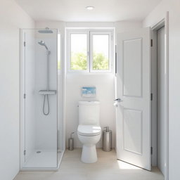 A small compact bathroom design, measuring 120cm x 120cm