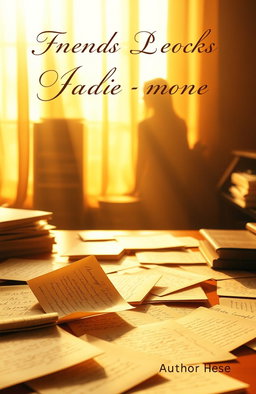 A beautifully composed book cover featuring a desk flooded with soft golden light, creating a warm and inviting atmosphere