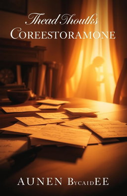 A beautifully designed book cover featuring a desk bathed in warm, golden light