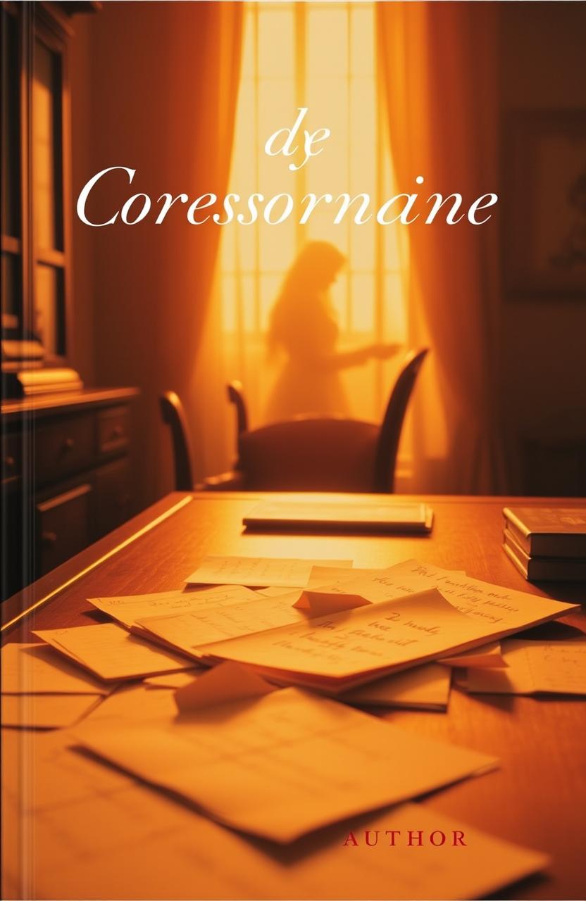 A beautifully designed book cover featuring a desk bathed in warm, golden light