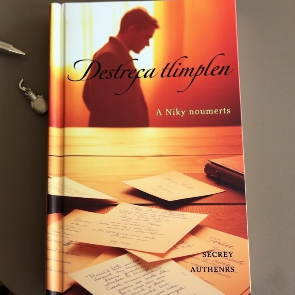 A beautifully designed book cover featuring a wooden desk bathed in warm, golden light