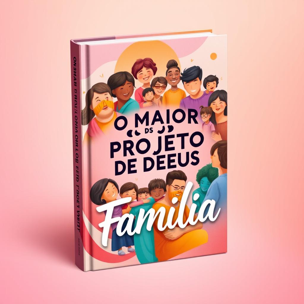 A book cover design for 'O Maior Projeto de Deus: Família'