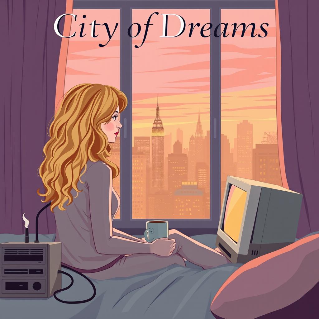 An HD quality book cover design in vector art style for 'City of Dreams'