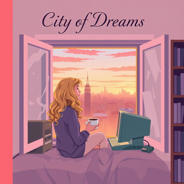 An HD quality book cover design in vector art style for 'City of Dreams'