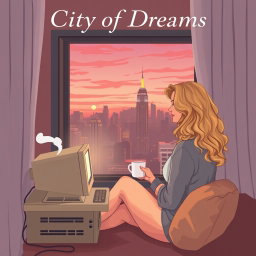 An HD quality book cover design in vector art style for 'City of Dreams'