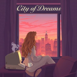 An HD quality book cover design in vector art style for 'City of Dreams'