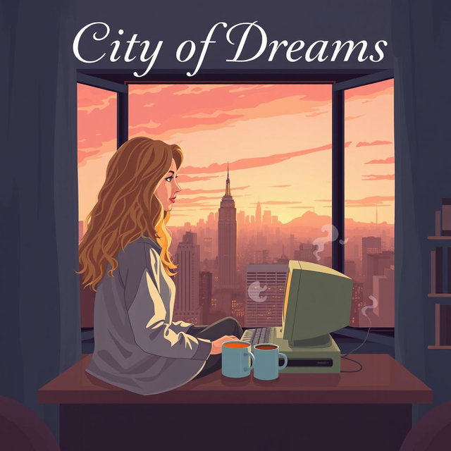 An HD quality book cover design in vector art style for 'City of Dreams'
