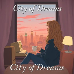 An HD quality book cover design in vector art style for 'City of Dreams'