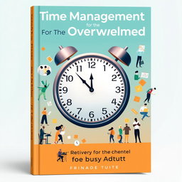An appealing book cover for 'Time Management for the Overwhelmed: A Practical Guide for Busy Adults'
