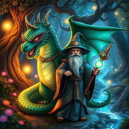 A mythical creature, the offspring of a fierce dragon and a wise wizard