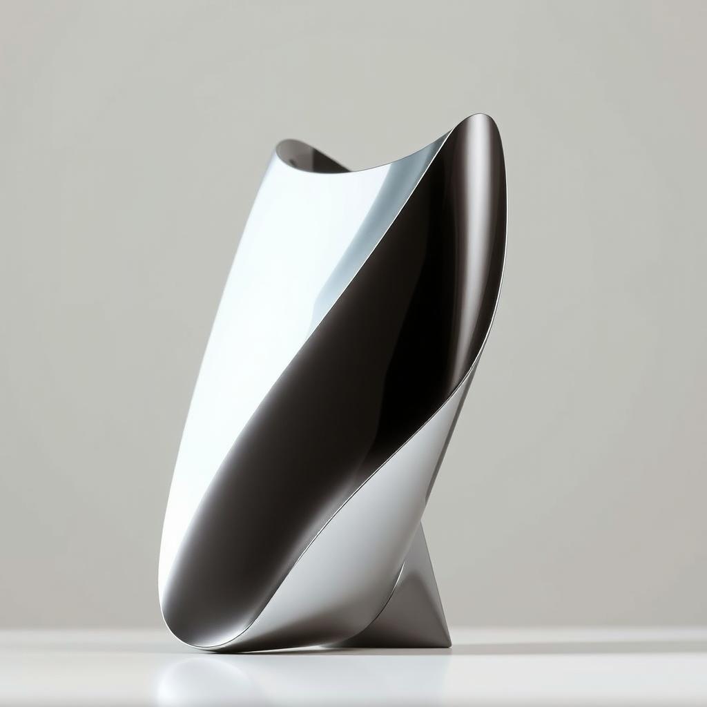 A visually pleasing object with thinner sides, made of sleek, shiny metal