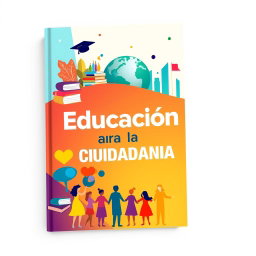 An artistic cover design for a publication titled 'Educación para la Ciudadanía'