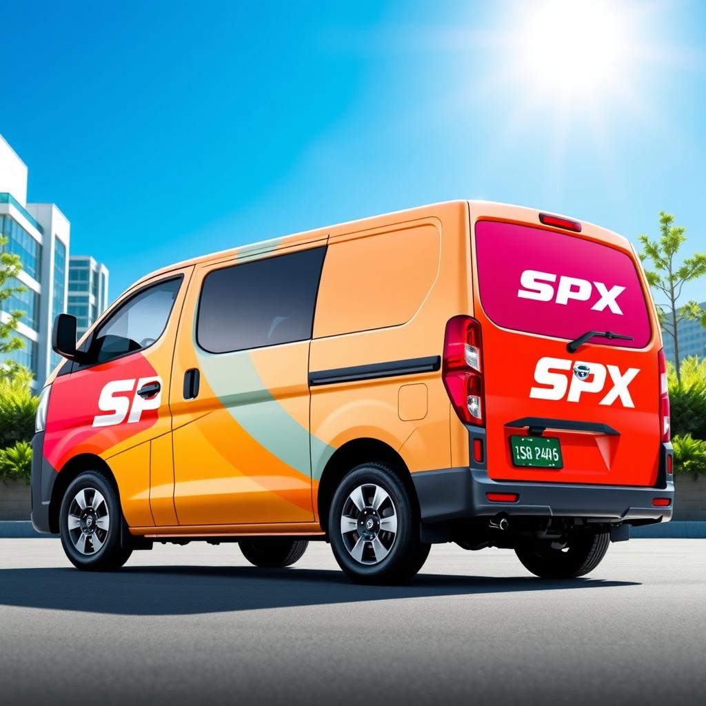 Daihatsu Grandmax with bright SPX branding, showcasing a colorful and eye-catching design