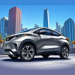 A detailed illustration of a DA64V vehicle in a sleek gray color, showcasing its aerodynamic design and modern features