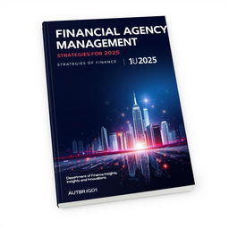 A detailed and engaging book cover titled 'Financial Agency Management: Strategies for 2025'