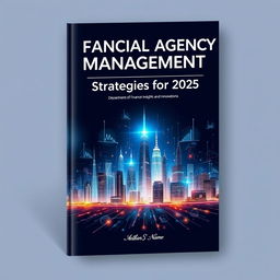 A detailed and engaging book cover titled 'Financial Agency Management: Strategies for 2025'