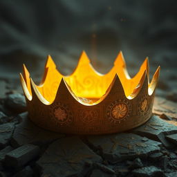 The final fragment of the Crown of Dominion, a jagged piece of divine craftsmanship about the size of a forearm, rests prominently