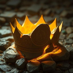 The final fragment of the Crown of Dominion, a jagged piece of divine craftsmanship about the size of a forearm, rests prominently