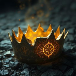 The final fragment of the Crown of Dominion, a jagged piece of divine craftsmanship about the size of a forearm, rests prominently