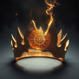 The final fragment of the Crown of Dominion, a jagged piece of divine craftsmanship about the size of a forearm, is showcased as the central piece of a broken crown