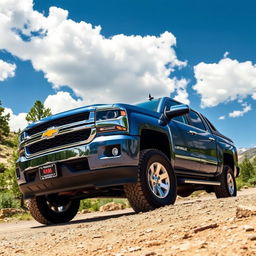 A Chevrolet Avalanche truck parked in a rugged outdoor landscape, showcasing its powerful design and versatility