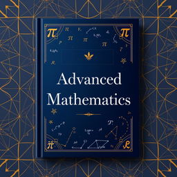 A beautifully designed cover of a higher mathematics textbook, featuring an intricate geometric pattern in the background with symbols like integral signs and pi scattered throughout