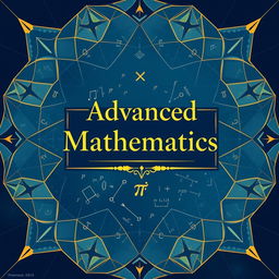 A beautifully designed cover of a higher mathematics textbook, featuring an intricate geometric pattern in the background with symbols like integral signs and pi scattered throughout
