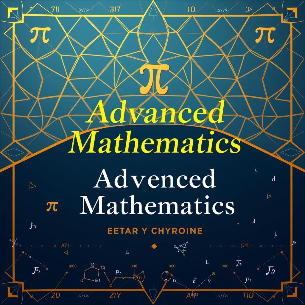 A beautifully designed cover of a higher mathematics textbook, featuring an intricate geometric pattern in the background with symbols like integral signs and pi scattered throughout