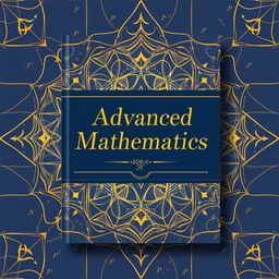A beautifully designed cover of a higher mathematics textbook, featuring an intricate geometric pattern in the background with symbols like integral signs and pi scattered throughout