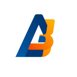 A modern logo design featuring a sleek and stylized combination of the letters 'A' and 'B'