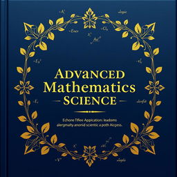 A scholarly cover design for a higher mathematics textbook titled 'Advanced Mathematics Science'