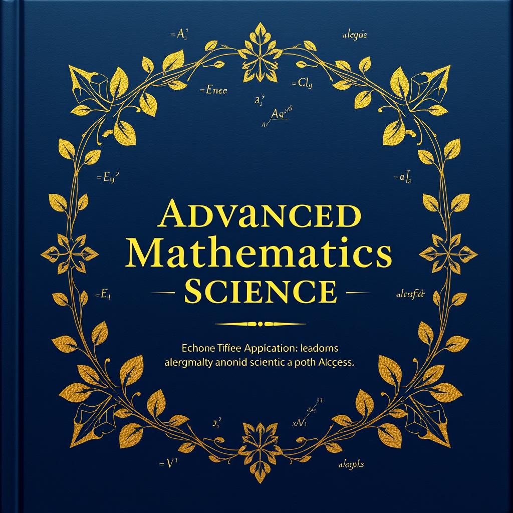 A scholarly cover design for a higher mathematics textbook titled 'Advanced Mathematics Science'