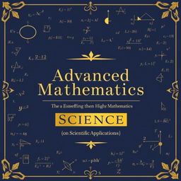 A scholarly cover design for a higher mathematics textbook titled 'Advanced Mathematics Science'