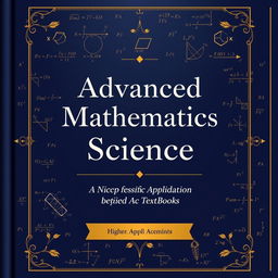 A scholarly cover design for a higher mathematics textbook titled 'Advanced Mathematics Science'
