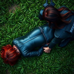 A highly detailed digital artwork in realism style, showcasing a scene from a police operation