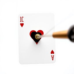 A close-up of a playing card, specifically the ten of hearts, set against a plain white background