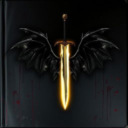 A book cover featuring a dramatic black background resembling an eerie wall, splattered with both fresh and faded blood, creating a haunting atmosphere