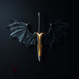 A striking image featuring a black background splattered with both fresh and faded blood, creating a chilling atmosphere